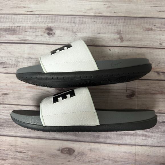 Nike Offcourt Slide Mens 8 Dark Grey Black White BQ4639 001 Cushioned Foot-Bed - Picture 4 of 6